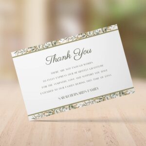 Funeral Thank You Cards
