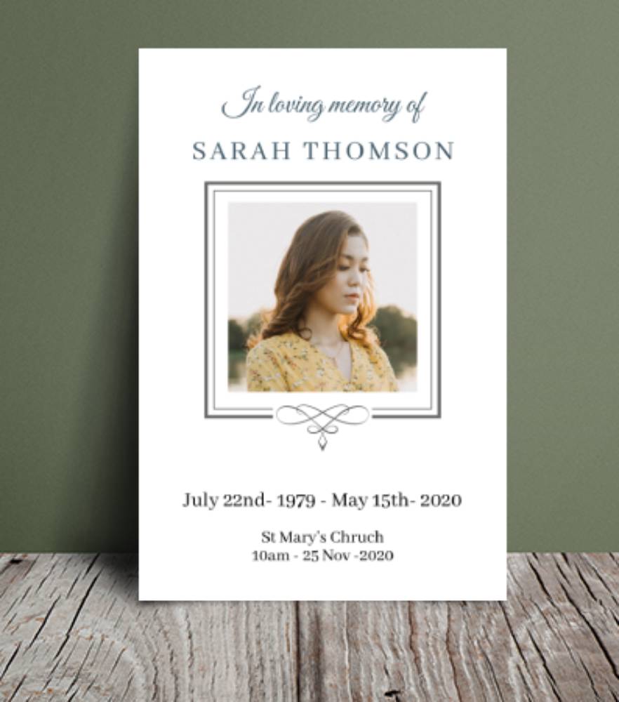 Simple editable funeral order of service (015) - Free Funeral Order of Service Template