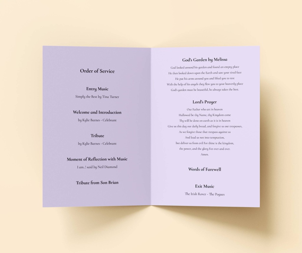 Fonts Colours Layout Tips For Modern Funeral Order Of Service Printing Fonts Colours Layout Tips For Modern Funeral Order Of Service Printing