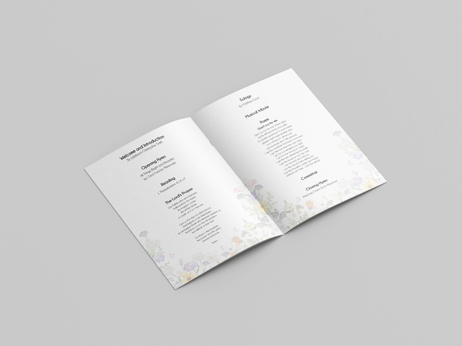 Non-Religious Funeral Order of Service: Structure, Wording & Layout