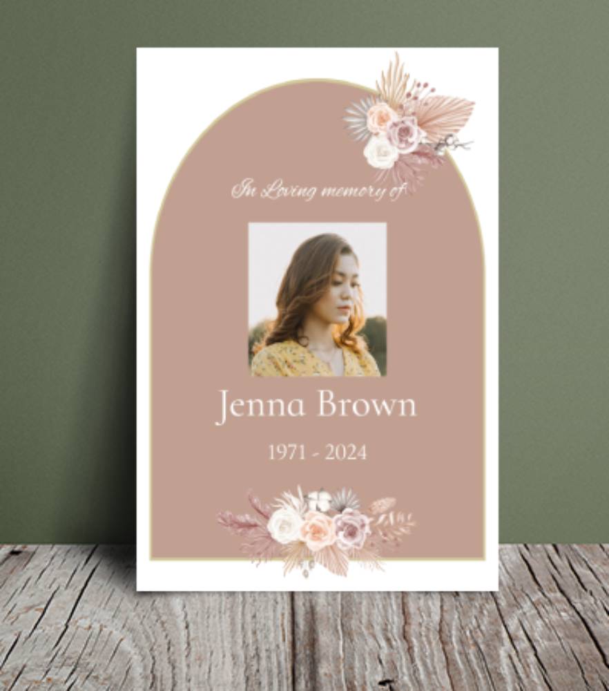 Beautiful Boho Order Of Service For Funeral 186 - Free Funeral Order of Service Template