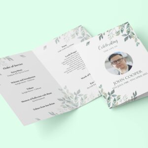 Greenery Order Of Service For Funeral 186