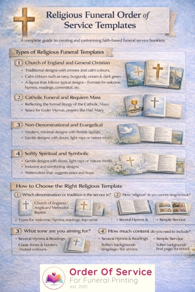 Religious Funeral Order of Service Templates