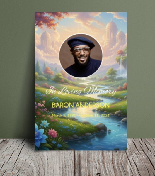 Beautiful Heaven Funeral Order Of Service Template 116 - Free Funeral Order of Service Template