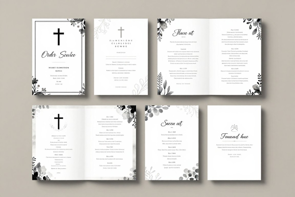 Selection of Funeral Order Of Service designs available for London customers
