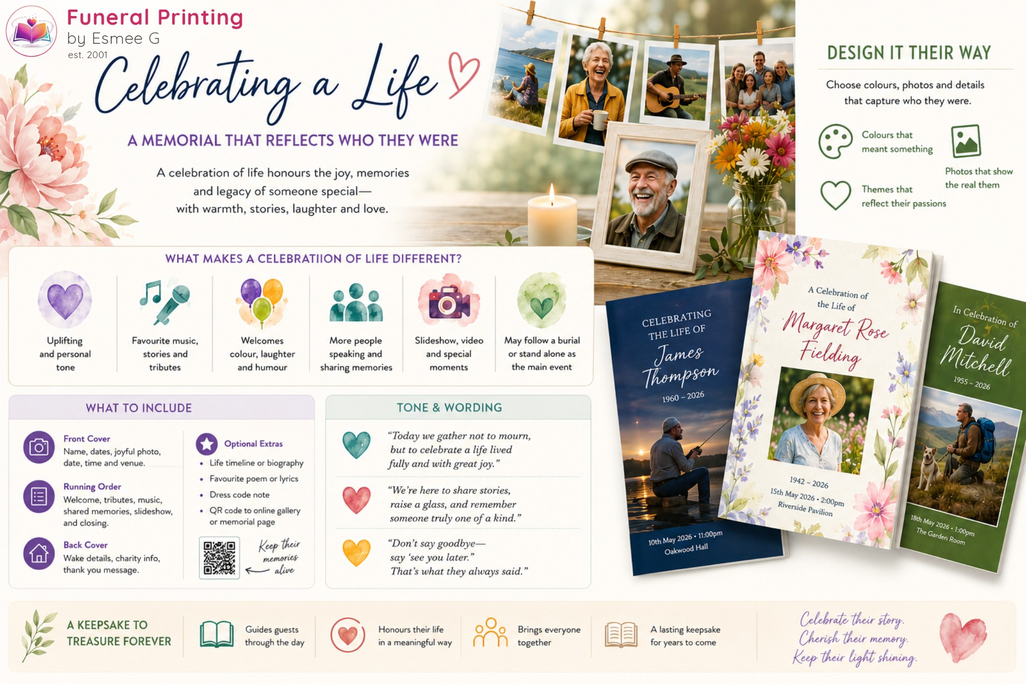 Celebration of Life Order of Service: Templates, Wording & Ideas