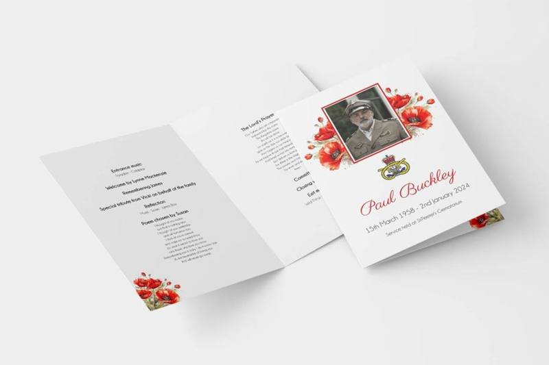 Military and police funeral order of service templates