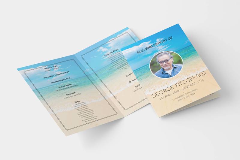 Nature funeral order of service templates