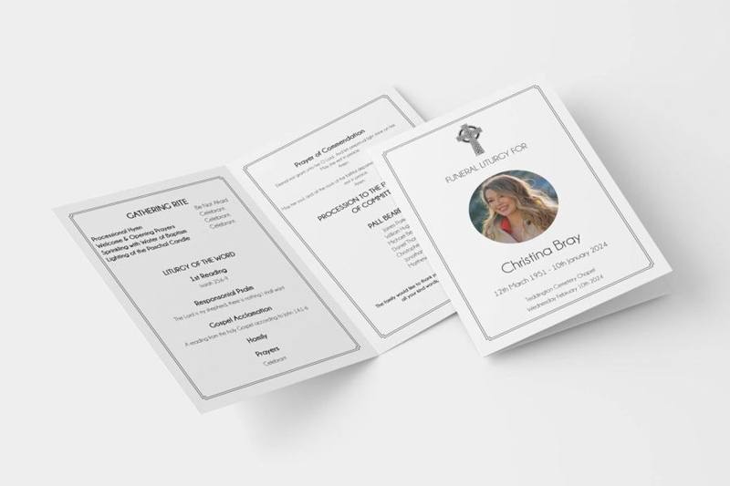 Traditional and classic funeral order of service templates