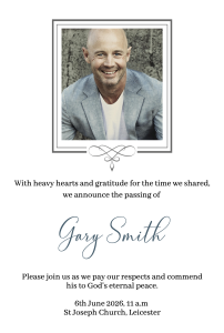 Simple Funeral Invitation Design – Funeral Order of Service Template