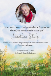 Water Colour Background Funeral Invitation Design – Funeral Order of Service Template
